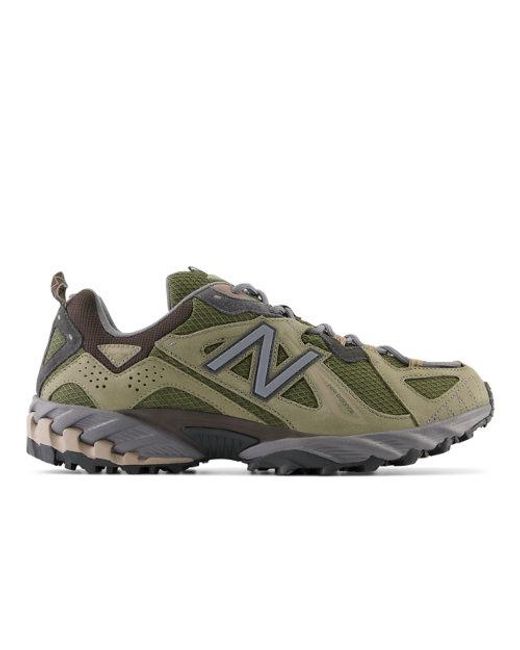 New Balance Gray 610v1 In Green/brown Leather