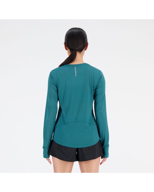 New Balance Accelerate Long Sleeve Top in het Blue