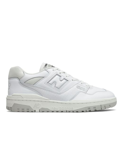 New Balance White 550 In Leather