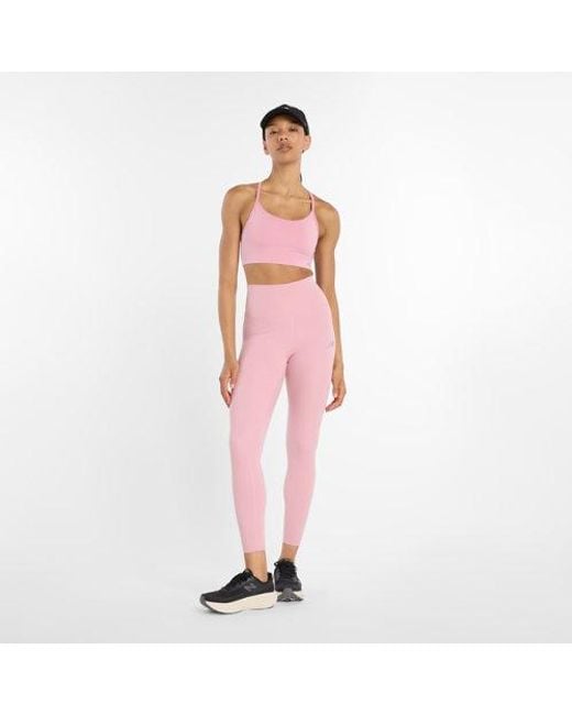 New Balance Pink Damen Nb Harmony High Rise Legging 25"
