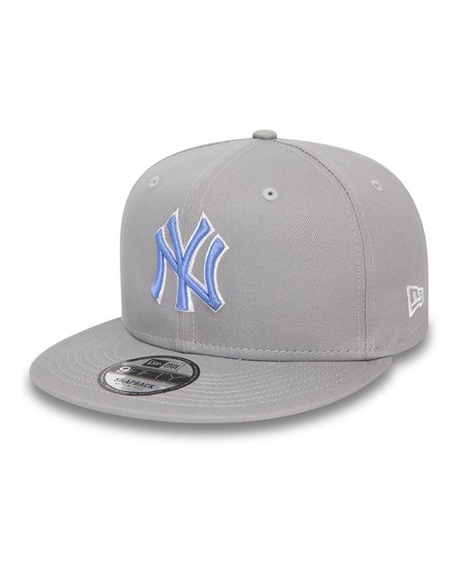KTZ Gray New York Yankees Mlb Outline 9fifty Adjustable Cap for men