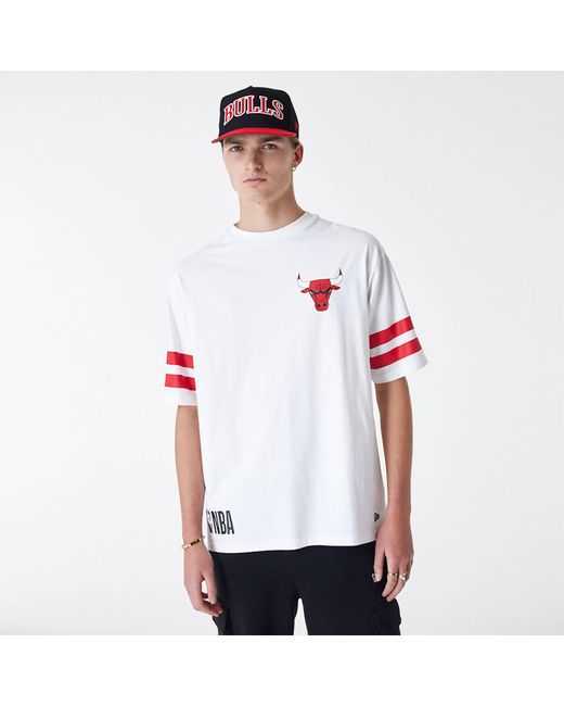 KTZ White Chicago Bulls Nba Arch Graphic Oversized T-shirt for men
