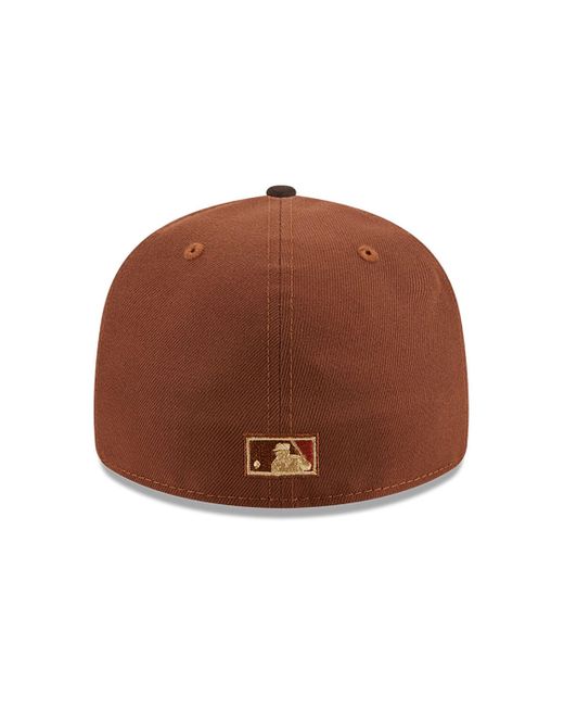 KTZ Brown San Diego Padres Velvet Fill Dark Low Profile 59fifty Fitted Cap for men