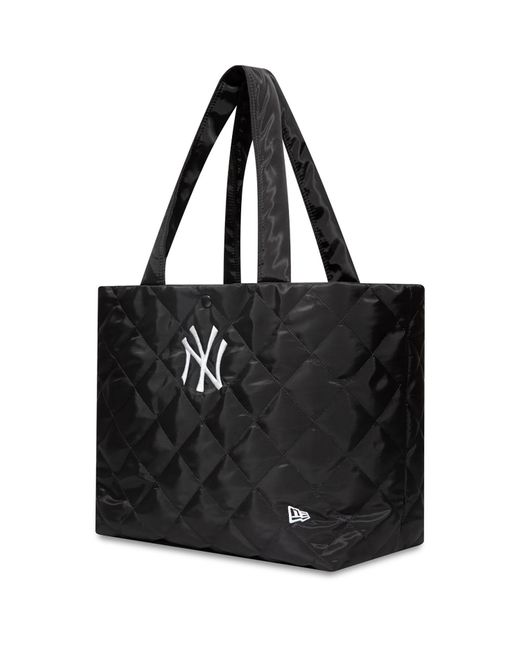 KTZ Black New York Yankees Quilted Tote Bag for men