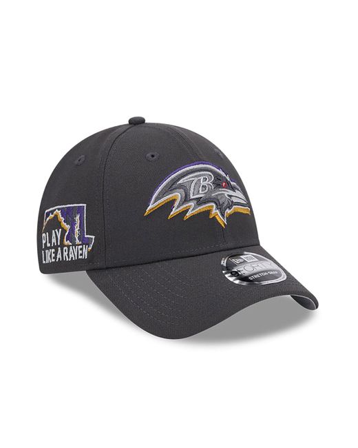 KTZ Black Baltimore Ravens Nfl Draft 2024 Dark 9forty Stretch-snap Cap for men