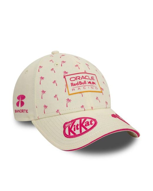 KTZ Pink Red Bull Racing Miami Race Special Sergio Perez Off 9forty Adjustable Cap for men