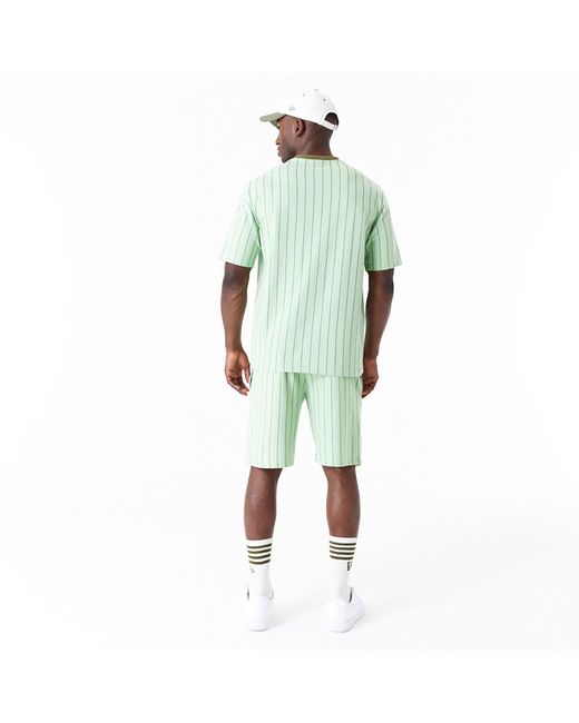 KTZ Green New Era Pinstripe Bright Oversized T-shirt for men