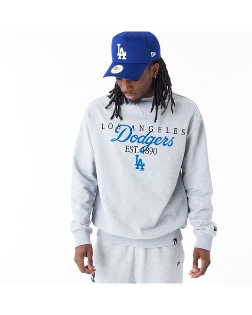 KTZ Blue La Dodgers Mlb Lifestyle Crew Neck Sweatshirt for men