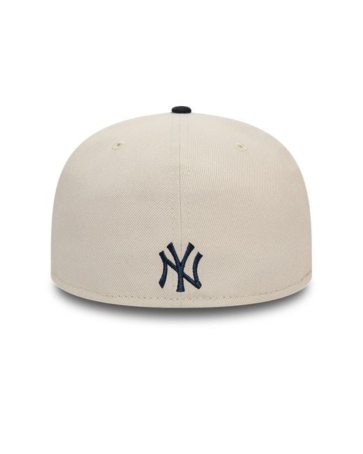 KTZ Natural New York Yankees 2tone Cloud Stone 59fifty Fitted Cap for men