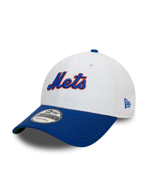 KTZ Blue New York Mets Mlb London Series 2024 Contrast 9forty Adjustable Cap for men