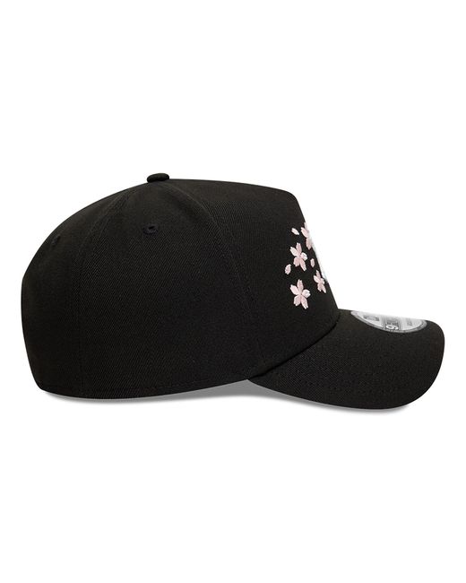 KTZ Black New York Yankees Cherry Blossom 9forty A-frame Adjustable Cap for men