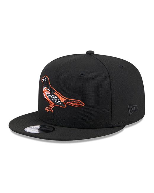 KTZ Black Baltimore Orioles Animal Fill 9fifty Snapback Cap for men