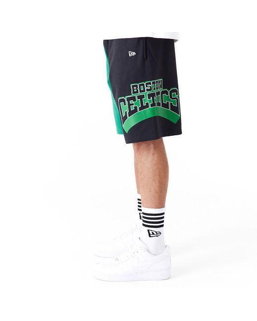 KTZ Green Boston Celtics Nba Graphic Shorts for men