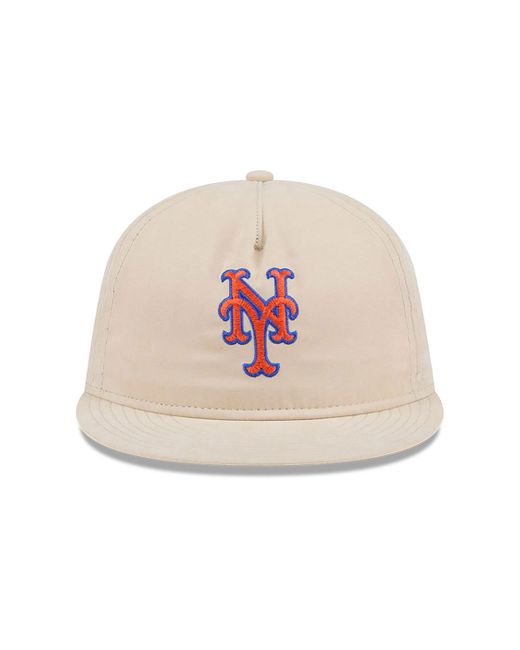 KTZ Pink New York Mets Brushed Nylon Light Beige Retro Crown 9fifty Strapback Cap for men
