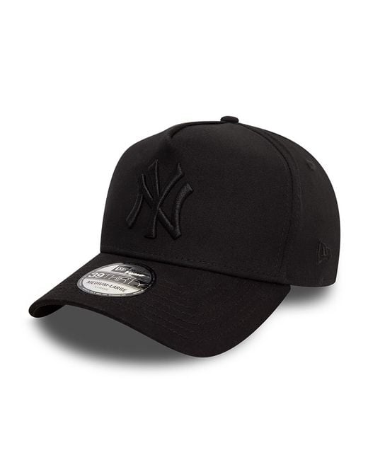 KTZ Black New York Yankees League Essential 39thirty A-frame Stretch Fit Cap for men