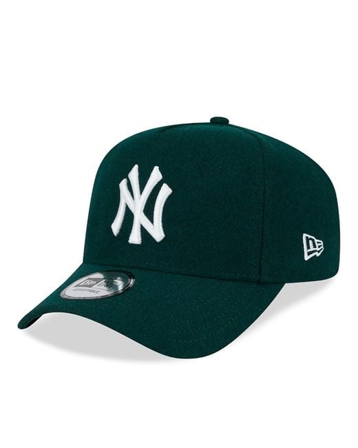 KTZ Green New York Yankees Melton Wool A-frame Trucker Cap for men