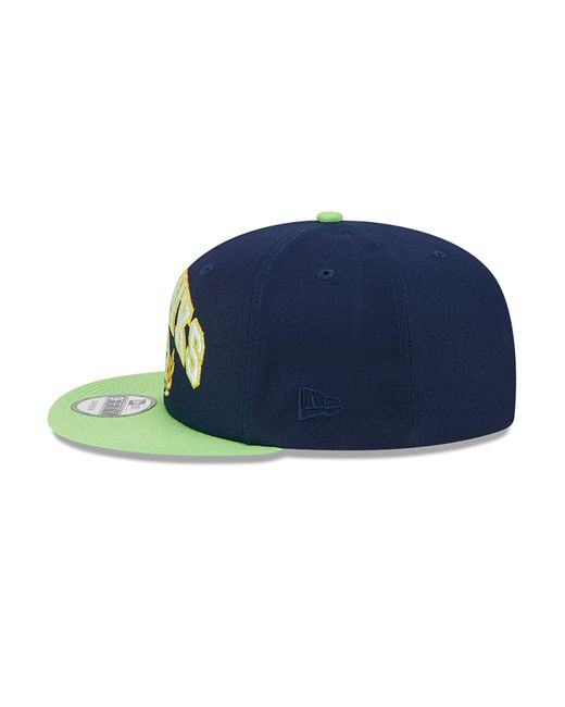 KTZ Seattle Seahawks Black Metallic Gold 9fifty Snapback Cap for Men