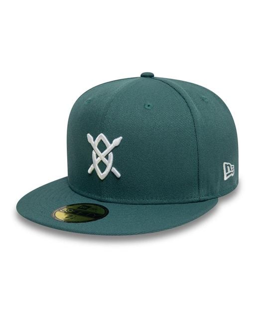 KTZ Green New Era X Daily Paper Dark 59fifty Fitted Cap for men