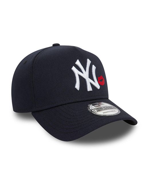 KTZ Blue New York Yankees Lips Navy 9forty A-frame Adjustable Cap for men