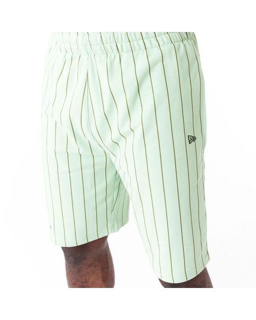 KTZ Green New Era Pinstripe Bright Shorts for men