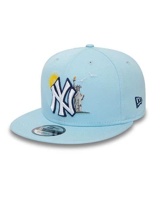 KTZ Blue New York Yankees Mlb Summer Icon Pastel 9fifty Snapback Cap for men
