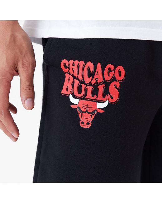 KTZ Blue Chicago Bulls Nba Script Relaxed Joggers for men