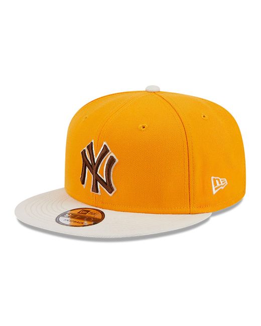 KTZ New York Yankees Tiramisu 9fifty Snapback Cap in Yellow for Men | Lyst  UK