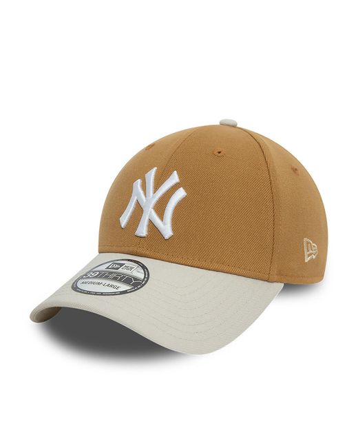 KTZ Brown New York Yankees Neutral World Series Beige 39thirty Stretch Fit Cap for men