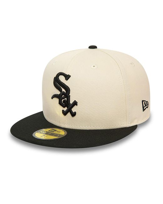 KTZ Natural Chicago White Sox Team Colour Stone 59fifty Fitted Cap for men