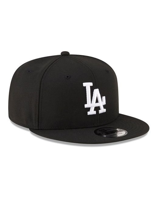 KTZ Black La Dodgers Chain Stitch 9fifty Snapback Cap for men