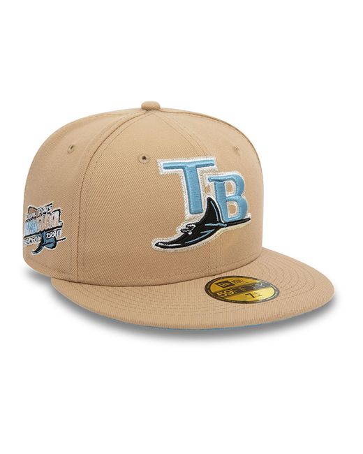 KTZ Natural Tampa Bay Rays Mlb Blues Beige 59fifty Fitted Cap for men