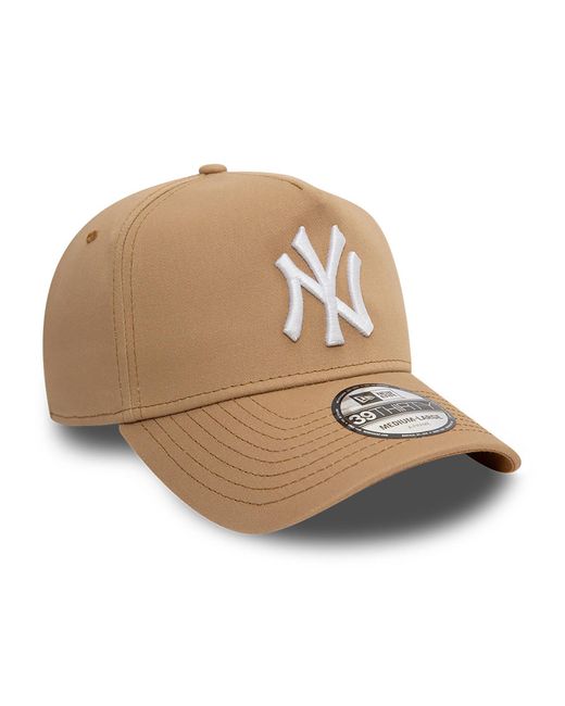 KTZ Natural New York Yankees League Essential Beige 39thirty A-frame Stretch Fit Cap for men