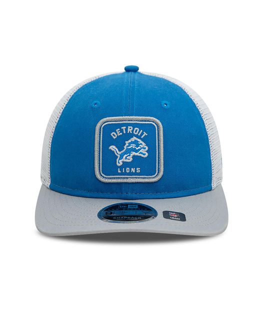 KTZ Blue Detroit Lions Nfl Patch Low Profile 9fifty Snapback Cap for men