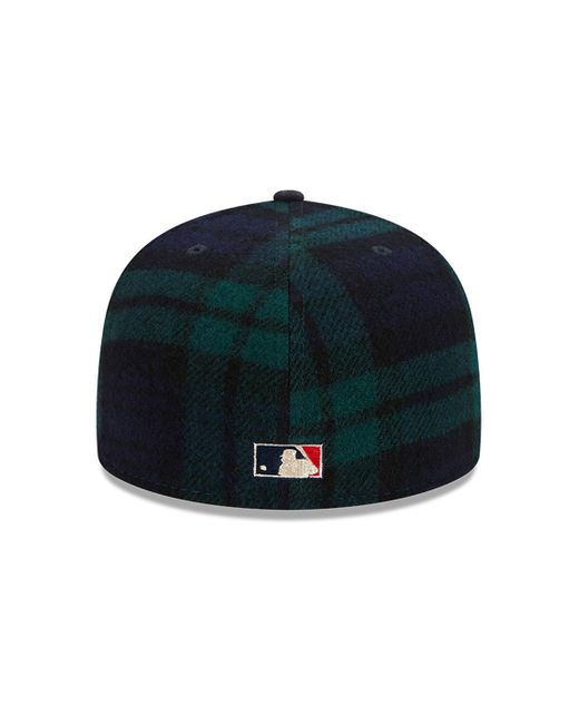 KTZ Chicago White Sox Black Watch Tartan Navy 59fifty Fitted Cap for men