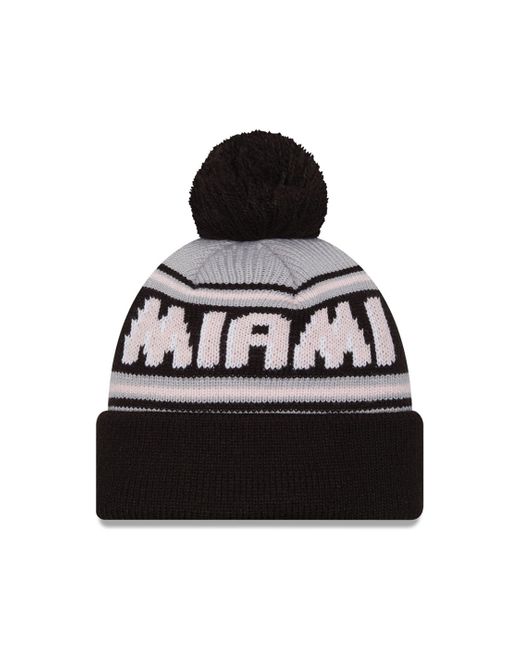 KTZ Black Inter Miami Cf Bobble Knit Beanie Hat for men