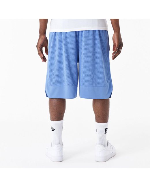 KTZ Blue New Era Arch Logo Mesh Shorts for men
