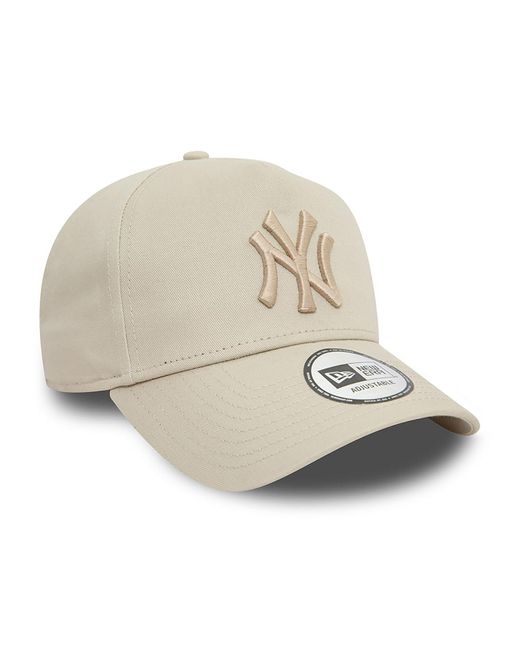 KTZ Natural New York Yankees Neutral Light Beige 9forty E-frame Adjustable Cap for men