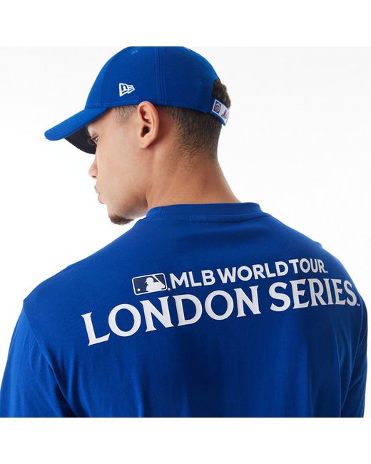 KTZ Blue New York Mets Mlb London Series 2024 Flag Oversized T-shirt for men