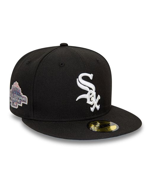 KTZ Black Chicago White Sox Mlb Icy Patch 59fifty Fitted Cap for men