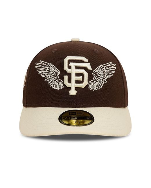 KTZ Brown San Francisco Giants Team Wings Dark 59fifty Fitted Cap for men