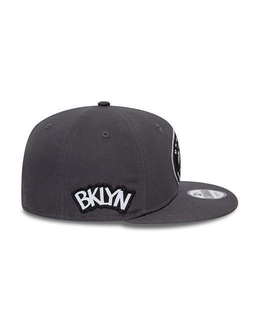 KTZ Black Brooklyn Nets Nba Seasonal Infill 9fifty Snapback Cap for men