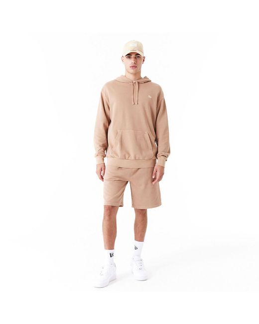 KTZ Pink New Era Washed Oversized Pullover Hoodie for men