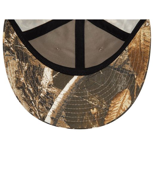 KTZ Brown Real Tree All Over Print 9fifty Retro Crown Cap for men