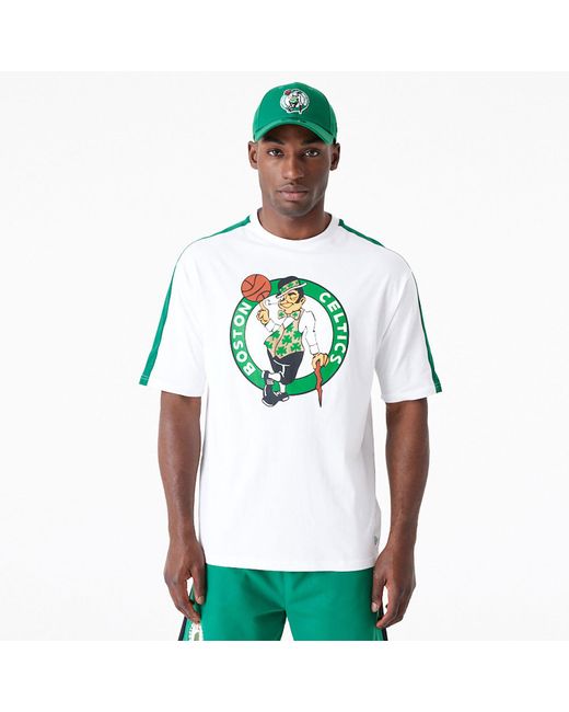 KTZ Green Boston Celtics Nba Colour Block Oversized T-shirt for men
