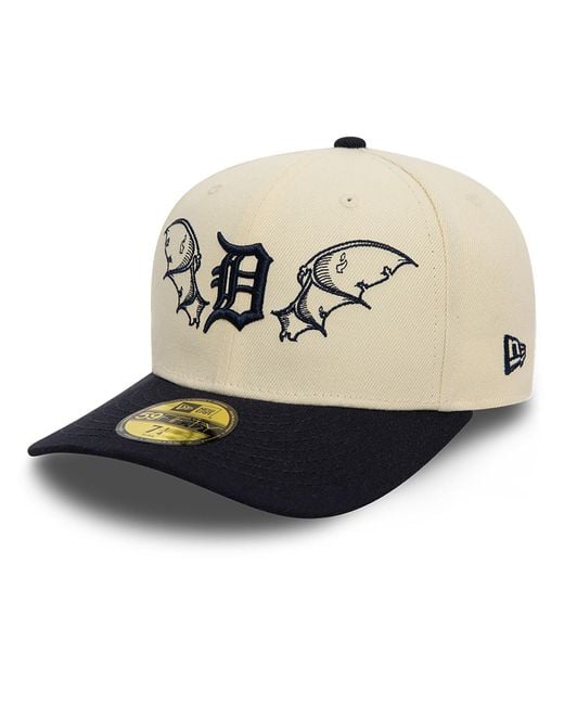 KTZ Natural Detroit Tigers Team Wings Light Beige 59fifty Fitted Cap for men
