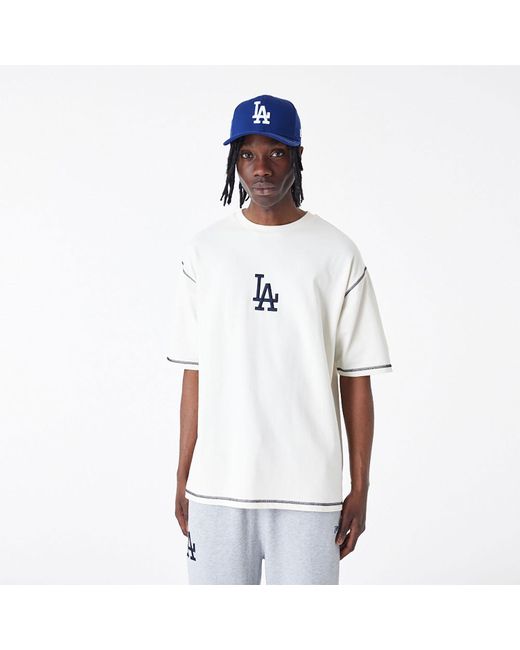 KTZ White La Dodgers Mlb World Series Off Oversized T-shirt for men