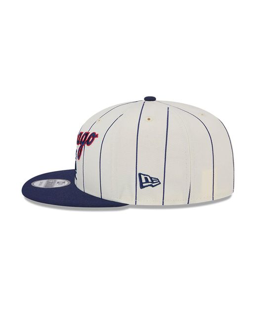 KTZ Blue Chicago Sox Jersey Pinstripe Chrome 9fifty Snapback Cap for men