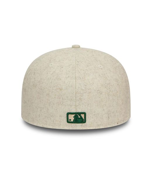 KTZ Green La Dodgers Team Piping Wool Stone 59fifty Fitted Cap for men