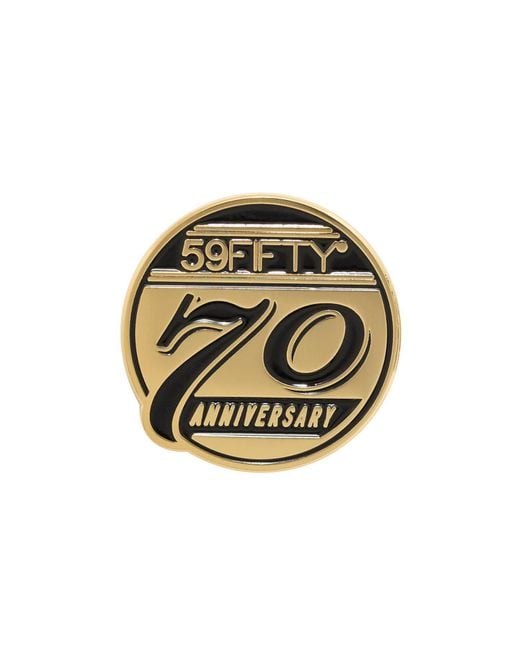KTZ Metallic New Era 59fifty Day 70th Anniversary Pin Badge for men