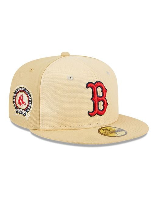 Boston Red Sox New Era Floral Undervisor 59FIFTY Fitted Hat - White